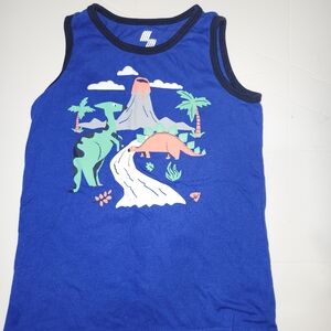 Blue Dinosaur Tank Top for Kids